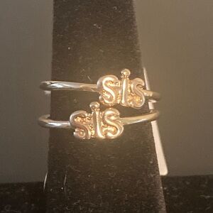 Francesca's Collections Silver 'Sis' Rings -two in set size 7